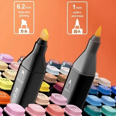 Set 30 markere art cu 2 capete si suport patrat M&G [5]