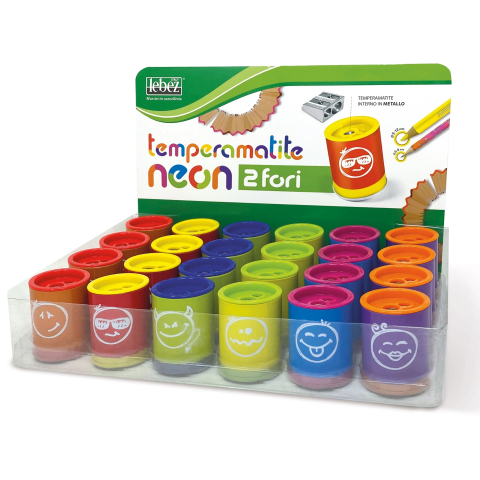 Ascutitoare de creion cu 2 gauri si container neon Lebez culori diferite [8]