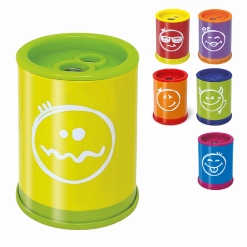 Ascutițori - Ascutitoare de creion cu 2 gauri si container neon Lebez culori diferite