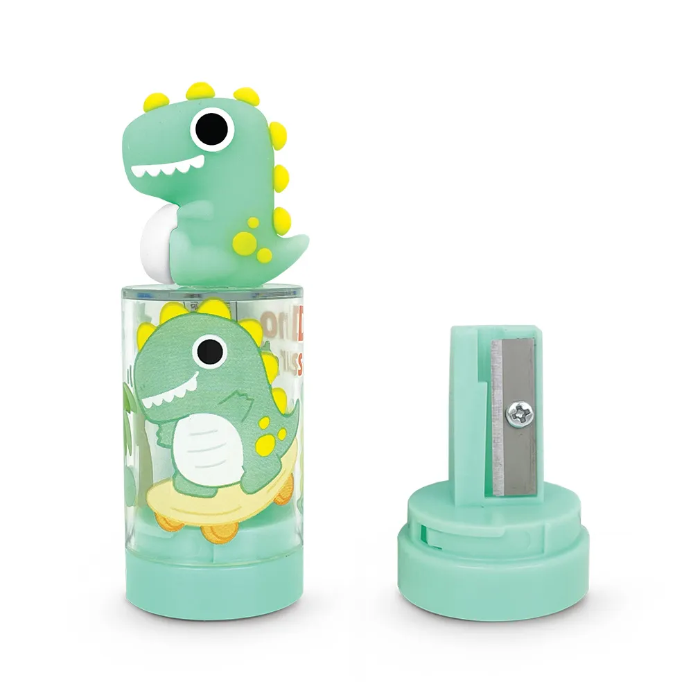 Ascutitoare simpla cu container verde model dinozaur [2]