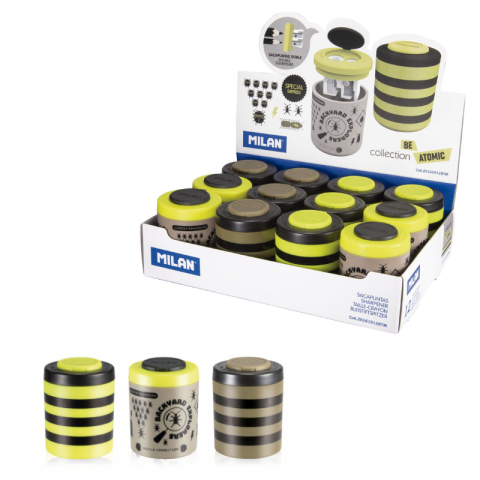 Rechizite școlare - Ascutitoare plastic dubla cu container Be atomic Milan