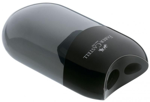 Ascutitoare plastic dubla cu container neagra Faber-Castell [1]