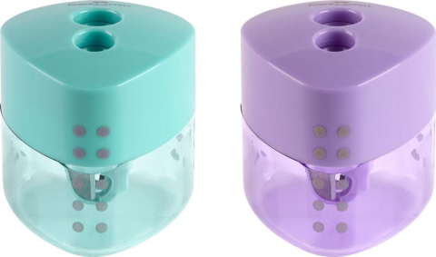 Creioane grafit și ascuțitori - Ascutitoare plastic dubla Grip Trend 2019 Faber-Castell