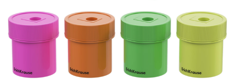 Noutăți Librăria Compas - Ascutitoare din plastic ErichKrause Flask Neon cu recipient culori diferite 35 x 39 x 35 mm