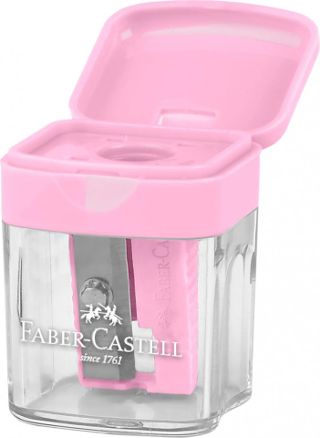 Creioane grafit și ascuțitori - Ascutitoare plastic simpla cu container pastel Faber-Castell