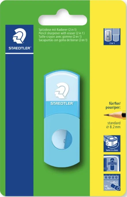 Ascutitoare cu radiera Staedtler 2 in 1 turcoaz [1]