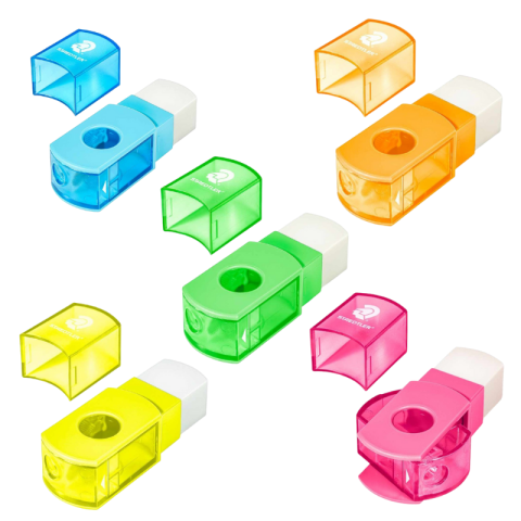 Rechizite școlare - Ascutitoare tub cu guma diverse culori Staedtler