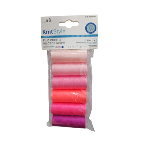 Noutăți Librăria Compas - Ata de cusut 80m roz 6 buc/set Kmt Style