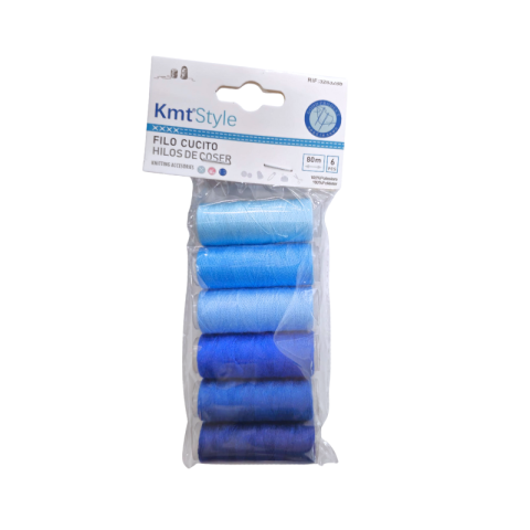 Noutăți Librăria Compas - Ata pentru cusut 80m albastru 6 buc /set Kmt Style