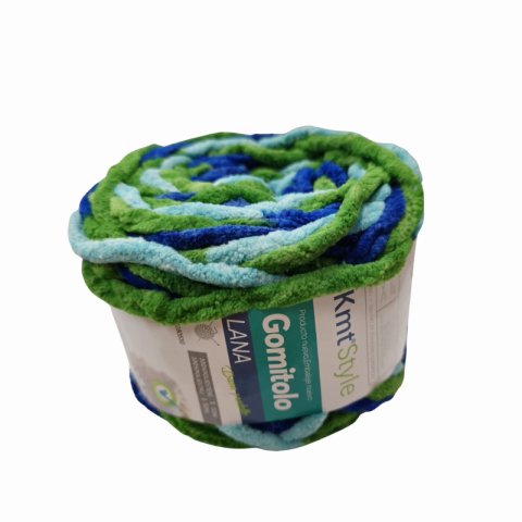 Noutăți Librăria Compas - Ata pentru tricotat 100g albastru /verde Kmt Style