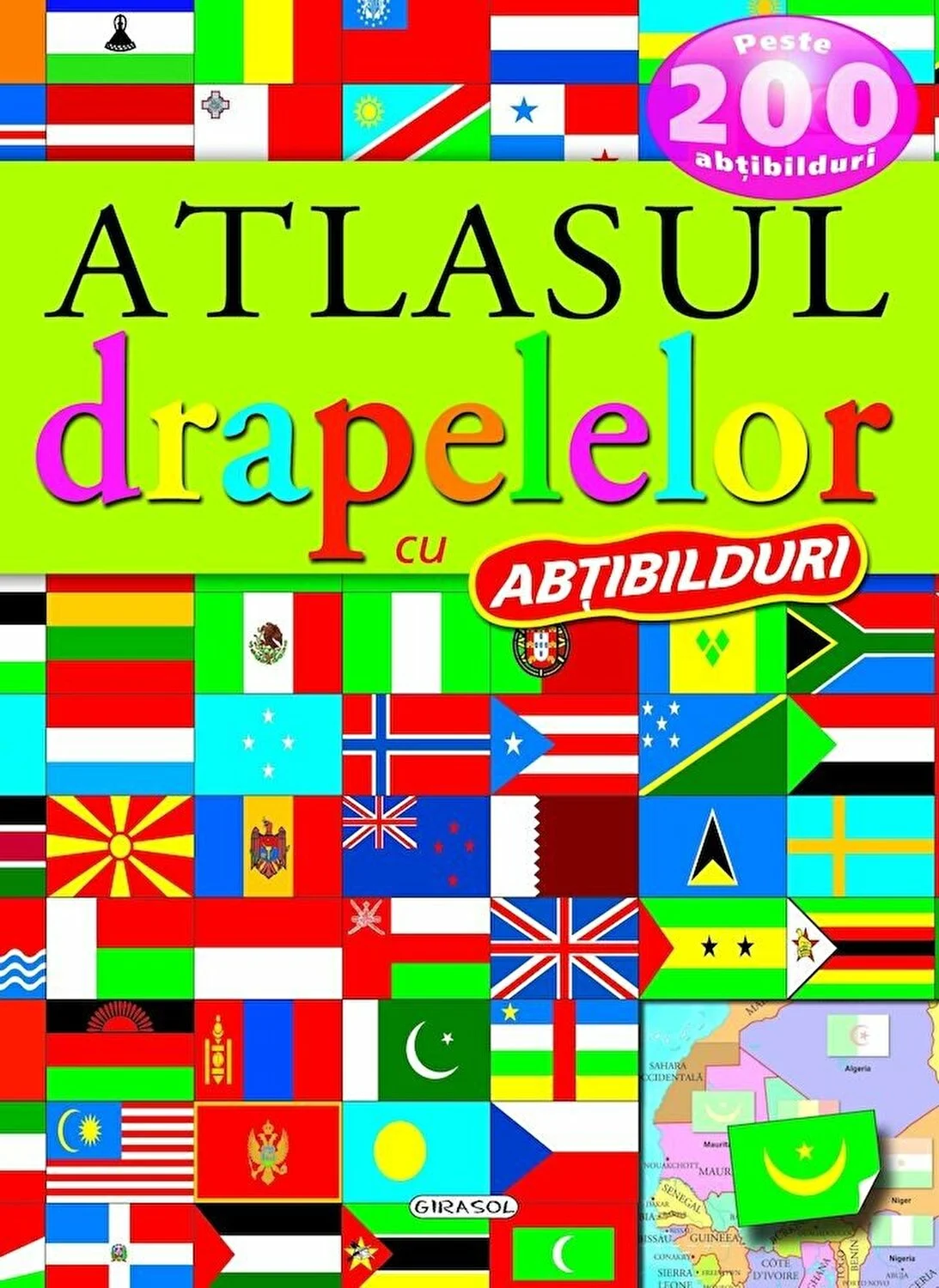 Cărți pentru copii - Atlasul drapelelor cu abtibilduri