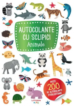 Cărți ilustrate și interactive - Autocolante cu sclipici. Animale