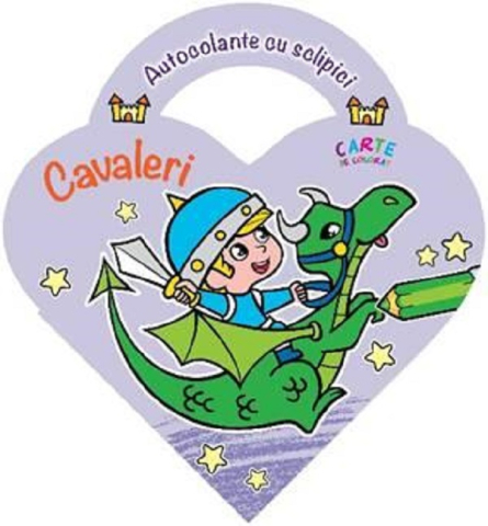 Cărți - Carte de colorat Cavaleri Autocolante cu sclipici