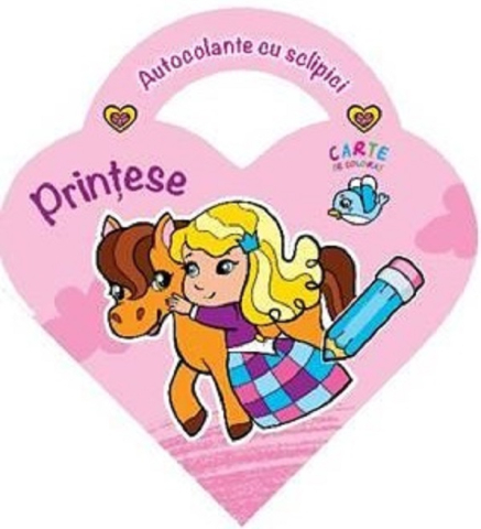 Cărți - Printese Autocolante cu sclipici Carte de colorat