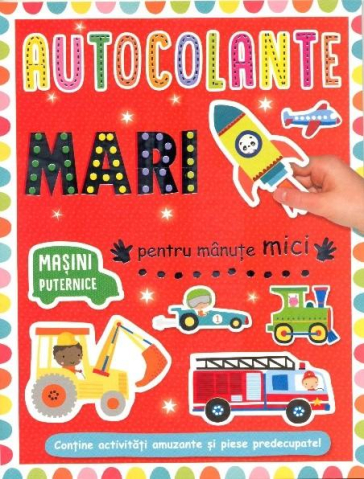 Cărți - Masini puternice Autocolante mari pentru manute mici