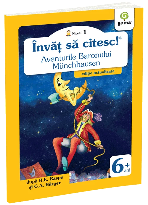 Cărți ilustrate și interactive - Aventurile Baronului Munchausen. Invat sa citesc! Nivelul 1 - R.E. Raspe, G.A. Burger