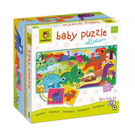 Jucării și jocuri - Baby Puzzle Dinozauri 32 piese Ludattica
