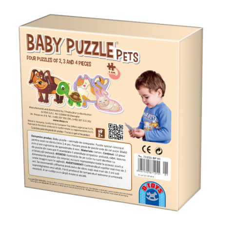 Baby Puzzle Animale Favorite D-Toys 12 piese [1]