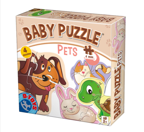 Puzzle - Baby Puzzle Animale Favorite D-Toys 12 piese