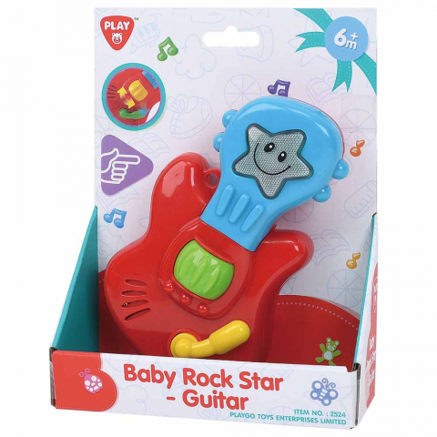 Jucării pentru bebeluși - Jucarie interactiva chitara bebe Rock Star