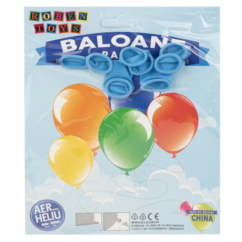 Baloane 2.8 g It's a boy 8 buc set albastru cu alb [1]