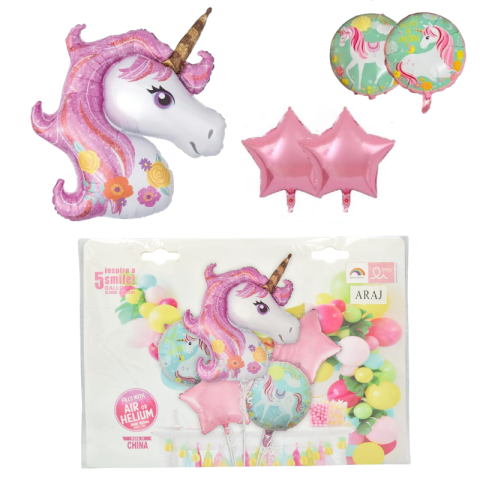 Balon folie aluminiu unicorn 5/set [0]