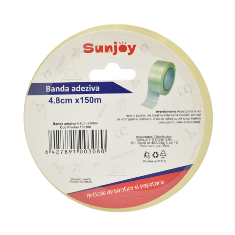 Instrumente și accesorii birou - Banda adeziva 4.8 cm x 150 m Sunjoy
