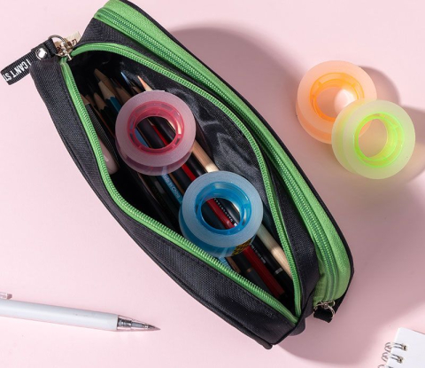 Banda adeziva cotor color 18mm  x  27m Deli [1]