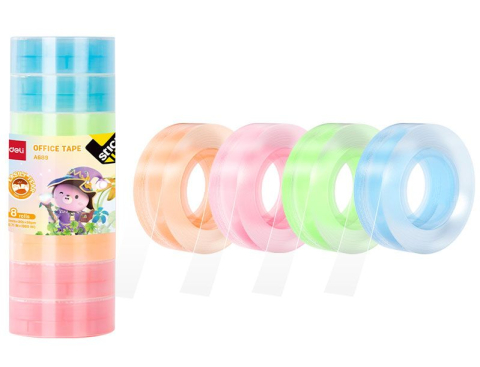 Birotică și accesorii birou - Banda adeziva cotor color 18mm  x  27m Deli