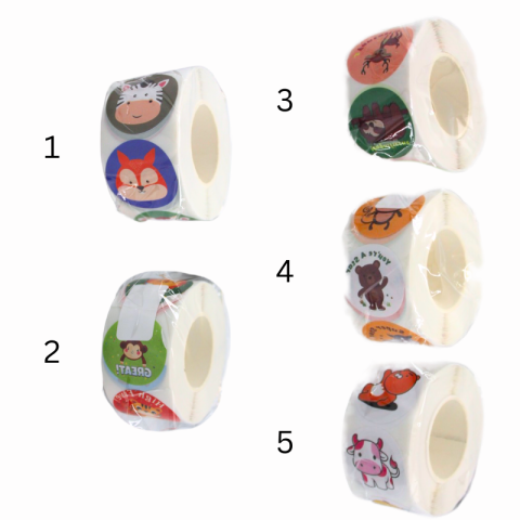 Banda adeziva cu autocolante animale 2,5 cm modele diferite [1]