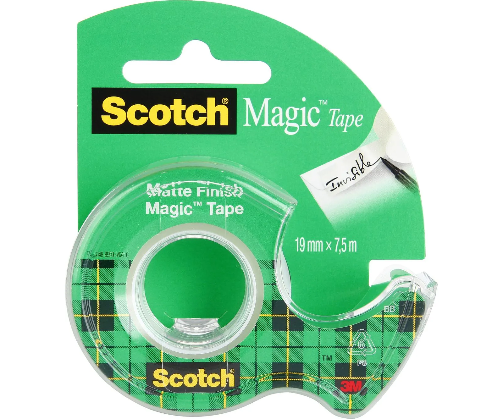 Banda adeziva invizibila mata 3M Scotch Magic cu dispenser 19 mm x 7.5 m [1]