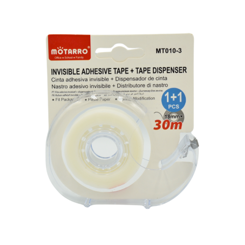 Benzi adezive și dispensere - Banda adeziva cu suport 18 mm x 30 m Motarro