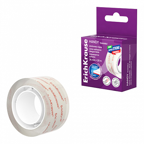 Noutăți Librăria Compas - Banda adeziva ErichKrause Handy Tearable 24 mm x 20 m transparenta