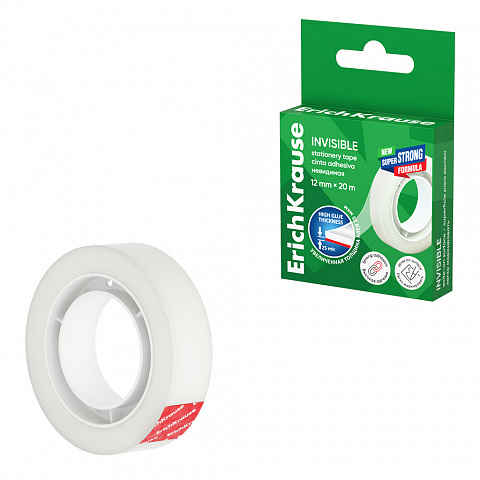 Noutăți Librăria Compas - Banda adeziva ErichKrause Invisible 12 mm x 20 m transparenta