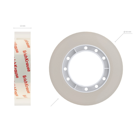 Banda adeziva Erich Krause Crystal transparent 12 mm x 33 m [3]