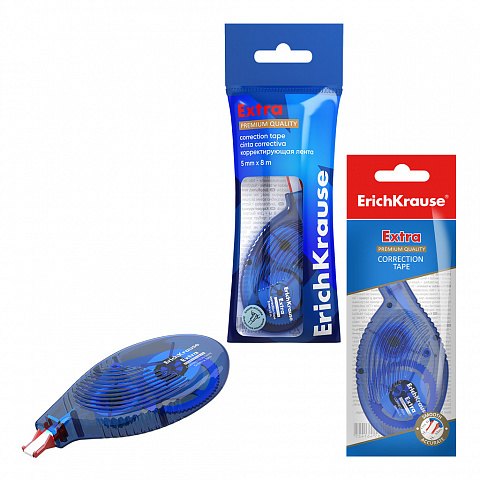 Noutăți Librăria Compas - Banda corectoare ErichKrause Extra 5 mm x 8 m albastra