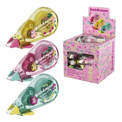 Rechizite școlare - Banda corectoare Floral Soul 5mm x 6m Erich Krause diferite culori