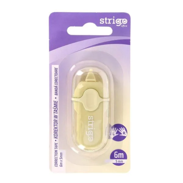 Scriere și corectare - Banda corectoare Strigo Mini 5mm x 6m galben
