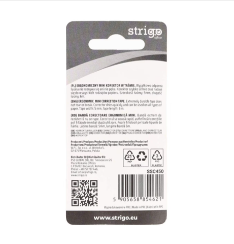 Banda corectoare Strigo mini 5mm x 6m roz [1]