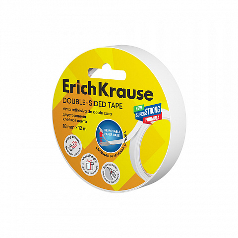 Noutăți Librăria Compas - Banda dublu adeziva ErichKrause 18 mm x 12 m transparenta