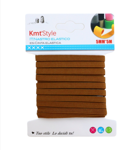 Elastice și buretiere - Elastic de croitorie Cumperio NO679 5 mm x 5 m maro