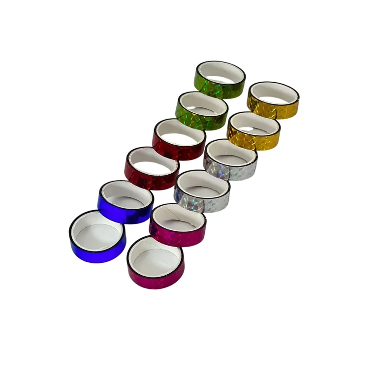 Noutăți Librăria Compas - Set 10 benzi adezive holografice colorate  sclipitoare 10 bucati  3 m x 1.5 cm