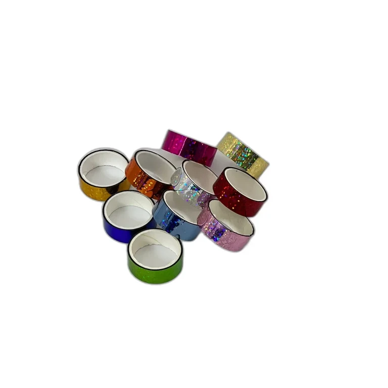 Set 12 benzi adezive colorate cu glitter [2]