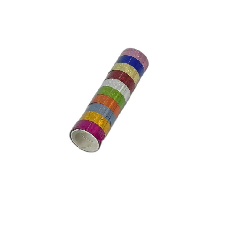 Artă și creativitate - Set 12 benzi adezive colorate cu glitter