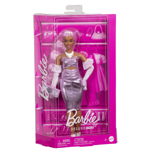 Păpuși și accesorii - BARBIE DELUXE STYLE PAPUSA BARBIE CU PAR MOV