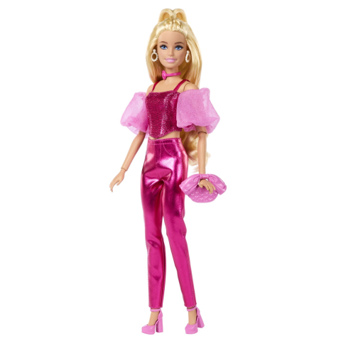 BARBIE DELUXE STYLE PAPUSA BARBIE TINUTA ROZ METALIZAT [4]