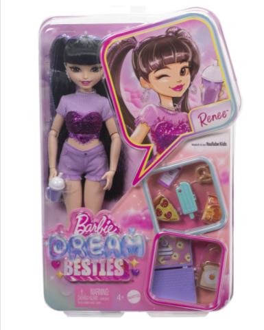 Accesorii păpuși - Papusa Barbie Dream Besties Renee cu accesorii