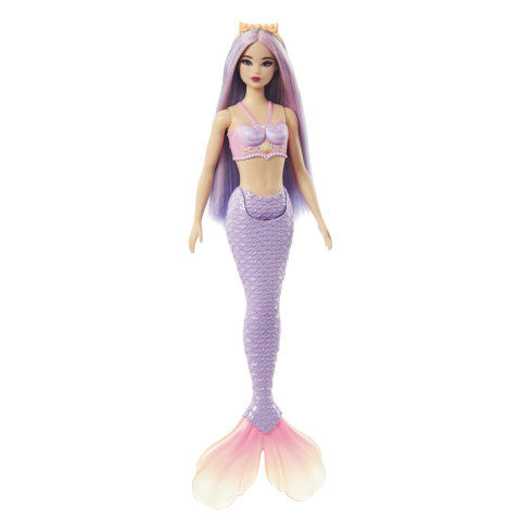 BARBIE DREAMTOPIA PAPUSA SIRENA CU PAR MOV SI COADA MOV [1]