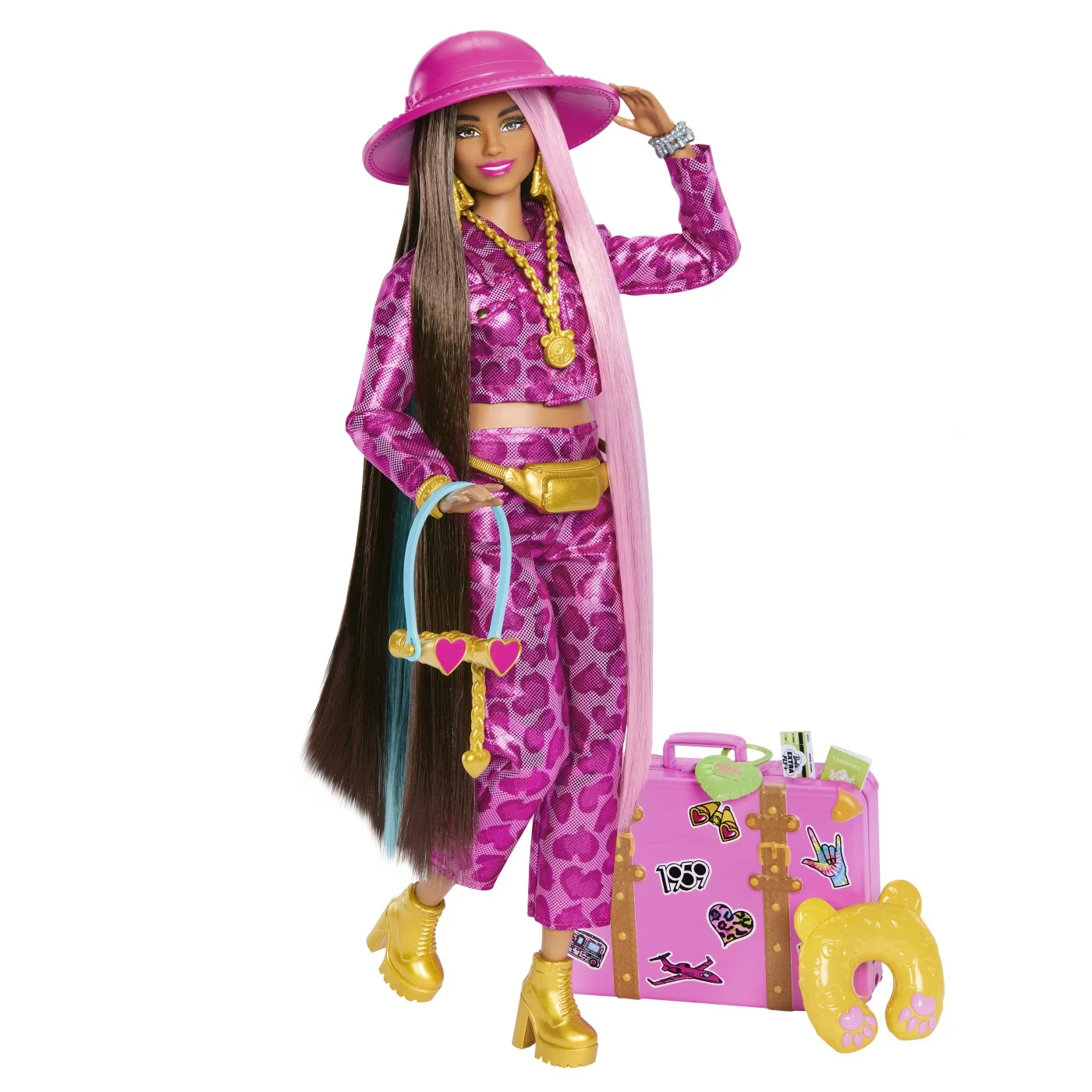 Păpuși și accesorii - Barbie Extra Fly Papusa Barbie Bruneta in Safari