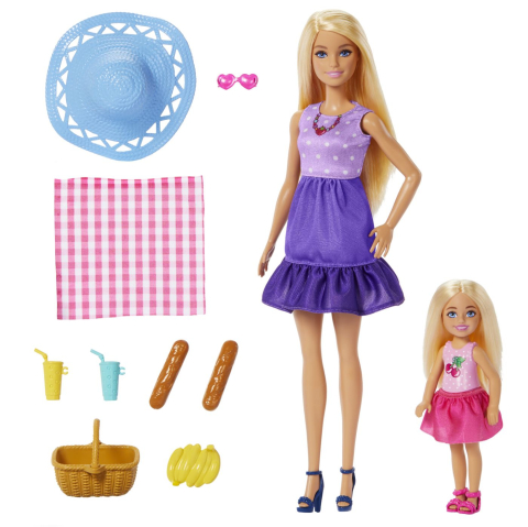 BARBIE FAMILY AND FRIENDS SET PAPUSA BARBIE SI PAPUSA CHELSEA [1]